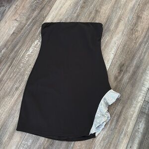 Lucy In The Sky Black Strapless Mini Dress Large